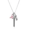 Power Of Pink Love Necklace 2 Power Of Pink Love Necklace -Fashion Accessories power of pink love necklace silver pink 0