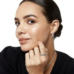 Pretty Tough Hoop Earrings -Fashion Accessories pretty tough hoop earrings silver 2