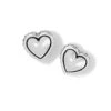 Pretty Tough Petite Heart Post Earrings -Fashion Accessories pretty tough petite heart post earrings silver 0