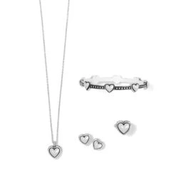 Pretty Tough Petite Heart Post Earrings -Fashion Accessories pretty tough petite heart post earrings silver 2