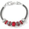 Radiant Red Charm Bracelet -Fashion Accessories radiant red charm bracelet silver red 0 4d7f1195 8f73 4f0d 93b5 afecd2a33d59