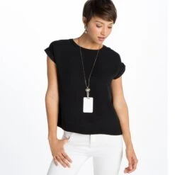 Reno Heart Badge Clip Necklace -Fashion Accessories reno heart badge clip necklace silver 3 a1f33821 bc7e 477e 886b 6b5f45366c67