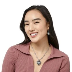 Reno Heart Necklace -Fashion Accessories reno heart necklace silver 3