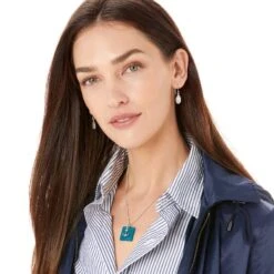 Sea Shore Anchor Glass Necklace -Fashion Accessories sea shore anchor glass necklace silver blue 3 c60acdf5 f4fa 4aa0 a885 baed5edbc900