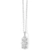Sentiments Love Today Reversible Necklace -Fashion Accessories sentiments love today reversible necklace silver 0