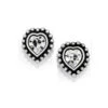 Shimmer Heart Mini Post Earrings -Fashion Accessories shimmer heart mini post earrings silver 0 d36b23d3 c75b 4d10 93ce 2ed41ecca60d