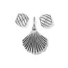 Silver Shell Charm Gift Set -Fashion Accessories silver shell charm gift set silver 0