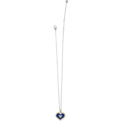 Simply Charming Giving Heart Necklace -Fashion Accessories simply charming giving heart necklace gold blue 2