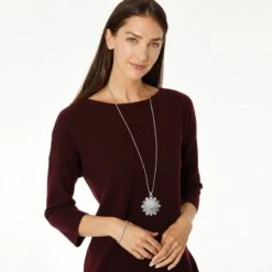 Snowflake Dream Convertible Necklace -Fashion Accessories snowflake dream convertible necklace silver 3 a0bc1f7e 68d0 49f0 b0c6 7ac4957a4884