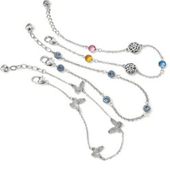 Solstice Butterfly Anklet -Fashion Accessories solstice butterfly anklet silver 2