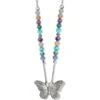 Solstice Hues Butterfly Necklace -Fashion Accessories solstice hues butterfly necklace silver multi 0