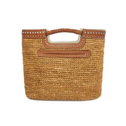South Hampton Straw Hand Held Tote -Fashion Accessories south hampton straw hand held tote natural luggage 2