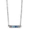 Spectrum Light Bar Necklace -Fashion Accessories spectrum light bar necklace silver blues 0
