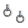 Spectrum Light Round Earrings -Fashion Accessories spectrum light round earrings silver blues 0
