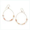 Sunset Cove Hoop Earrings -Fashion Accessories sunset cove hoop earrings gold pink 0