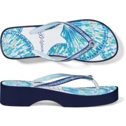 Surf Wedge Flip Flops -Fashion Accessories surf wedge flip flops blue 2 5220d480 1fe0 4d98 b112 883c2cb236a6