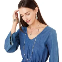 Tapestry Long Necklace -Fashion Accessories tapestry long necklace silver gold 3 16a3db02 f5fb 4640 996e c219b2b38dff