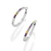 Tapestry Royal Hoop Earrings -Fashion Accessories tapestry royal hoop earrings gold tanzanite 0