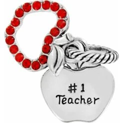 Teacher Charm -Fashion Accessories teacher charm silver red 2 6dc43a7d 4921 4f92 a43a 650e5e104d7b