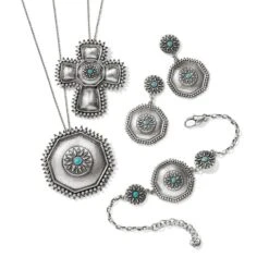 Telluride West Pendant Necklace -Fashion Accessories telluride west pendant necklace silver turquoise 2