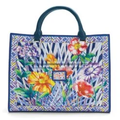 Trellis Blooms Campbell Tote 9 Trellis Blooms Campbell Tote -Fashion Accessories trellis blooms campbell tote multi 2