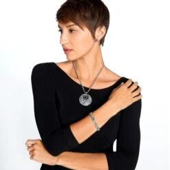 Trust Your Journey Convertible Necklace -Fashion Accessories trust your journey convertible necklace silver aqua 4