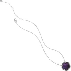 Twinkle La Flor Necklace -Fashion Accessories twinkle la flor necklace silver purple 2
