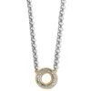 Venezia Open Ring Short Necklace -Fashion Accessories venezia open ring short necklace silver gold 0
