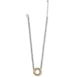 Venezia Open Ring Short Necklace -Fashion Accessories venezia open ring short necklace silver gold 1