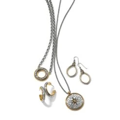 Venezia Open Ring Short Necklace -Fashion Accessories venezia open ring short necklace silver gold 2